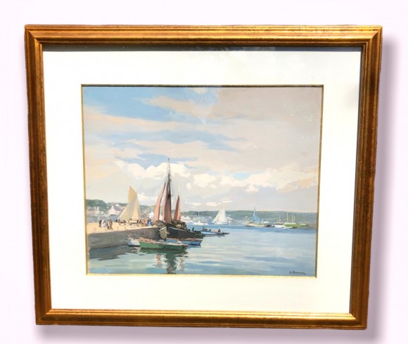 Vue d'un port en Bretagne 