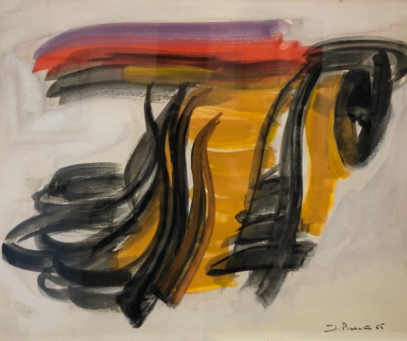 Gouache abstraite 1965 