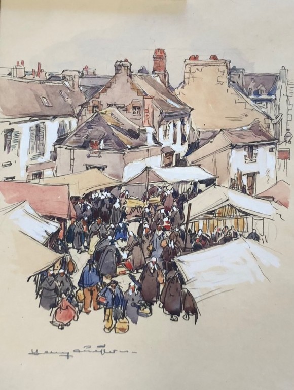 Le marché en Bretagne ( Douarnenez?)