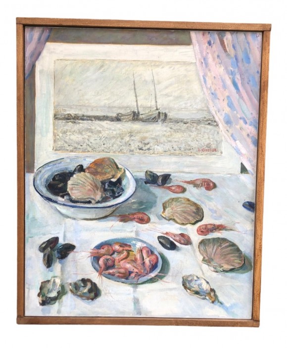 Nature morte aux coquilles Saint Jacques et aux moules