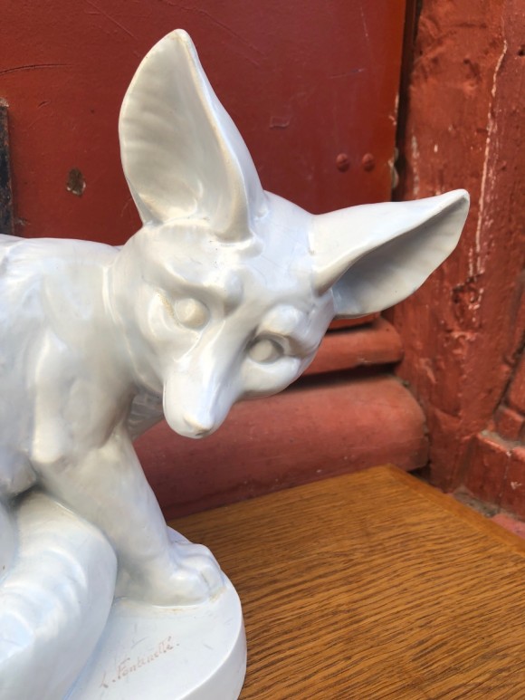 Fennec en céramique émaillée 