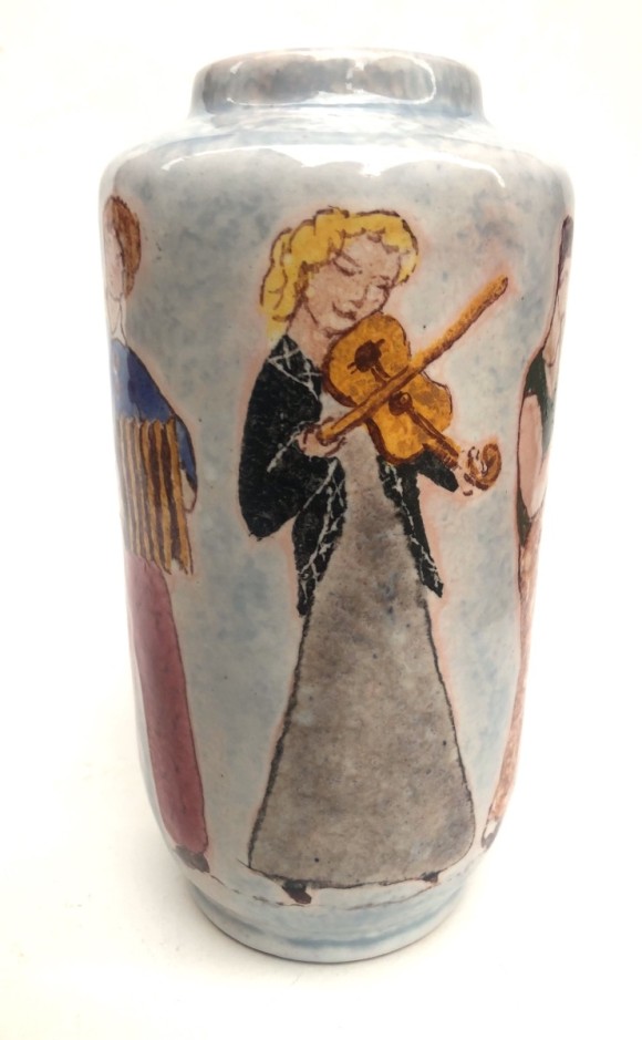 Vase à décor tournant de musiciens