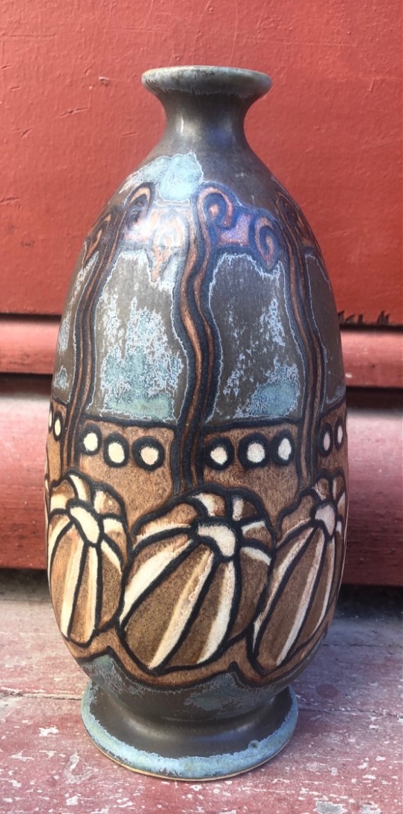 Vase Odetta à décor tournant de coloquintes 