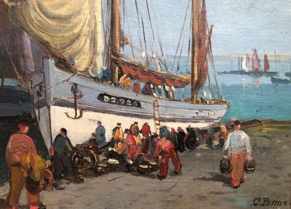 D&eacute;chargement du poisson Douarnenez