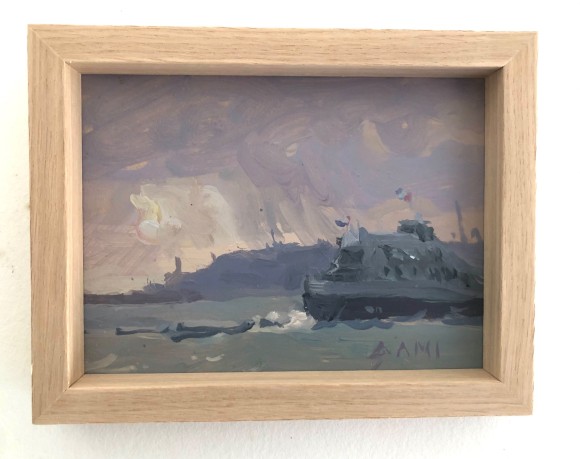 Coucher de soleil sur la rade de Brest 3. ( Dyptique)