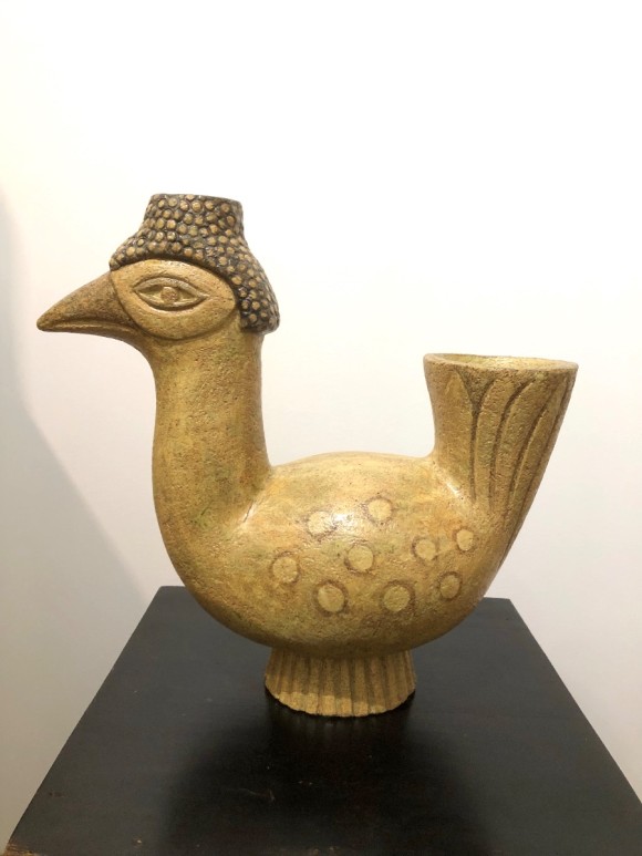 Oiseau en gr&egrave;s 