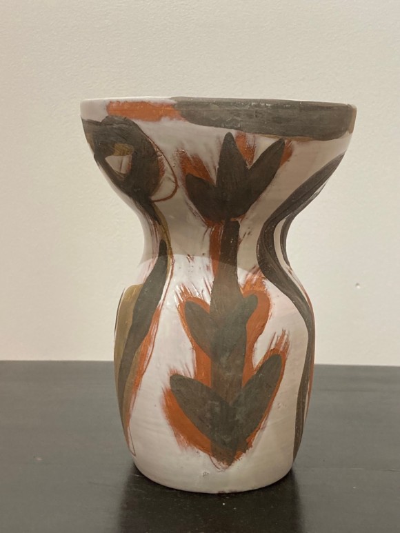 Vase &agrave; d&eacute;cors abstraits Jacques Innocenti Vallauris
