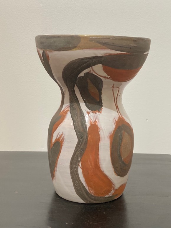 Vase &agrave; d&eacute;cors abstraits Jacques Innocenti Vallauris