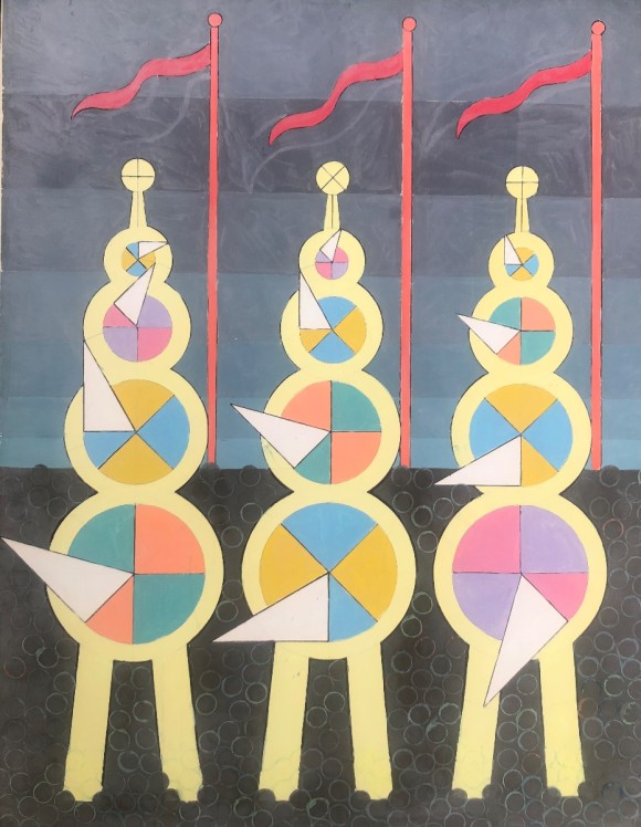 Mobiles , triangles tournants 