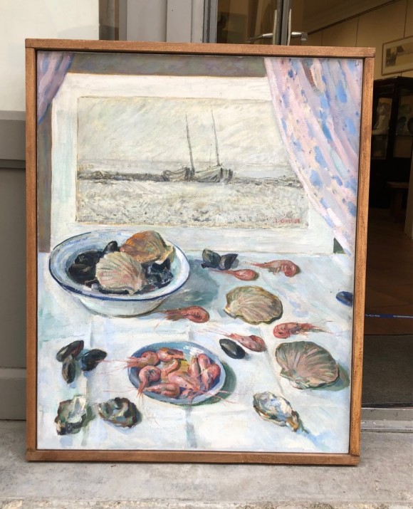 Nature morte aux coquilles Saint Jacques et aux moules