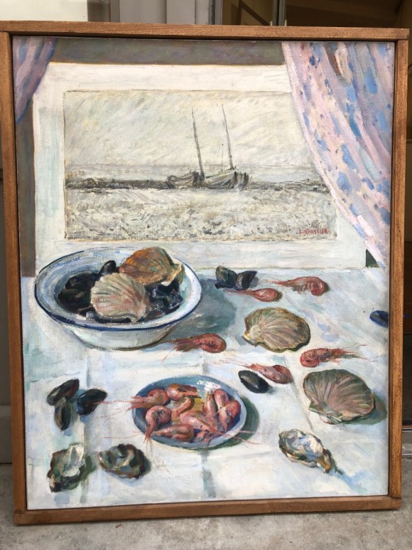 Nature morte aux coquilles Saint Jacques et aux moules