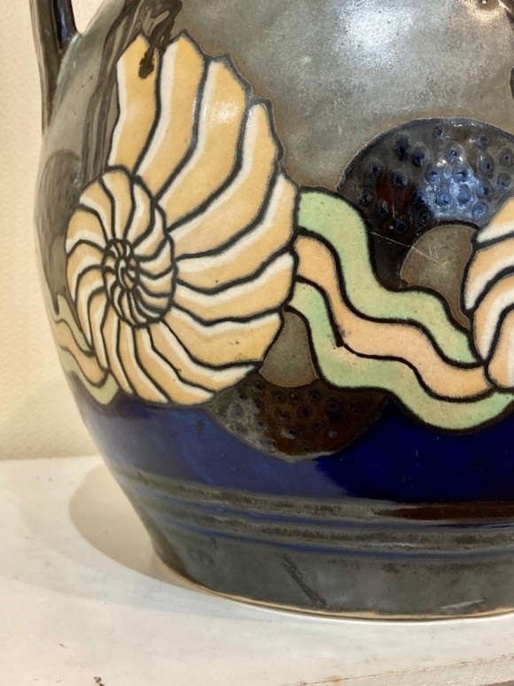 Grand vase Odetta à motifs de nautiles stylisés 1925