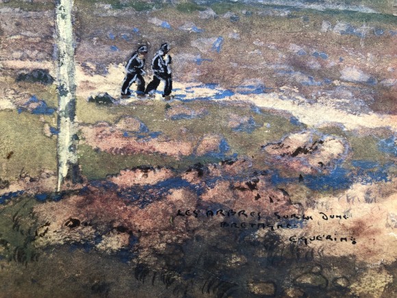 Les arbres sur les Dunes, Bretagne par Ernest Gu&eacute;rin