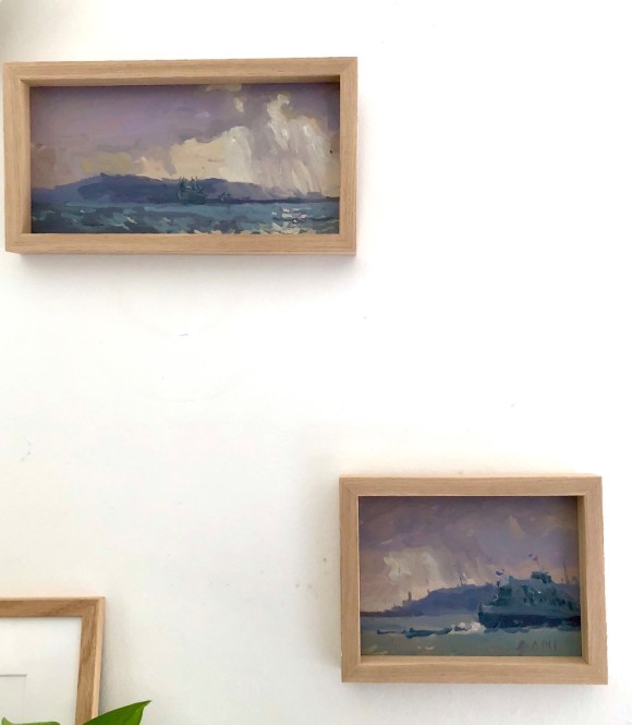 Coucher de soleil sur la rade de Brest 3 ( Dyptique)